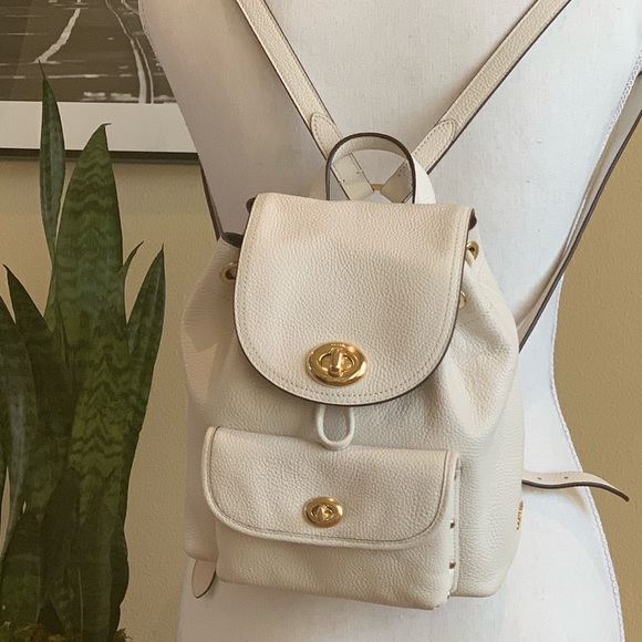 Coach Handbags - Coach Mini Turnlock Rucksack in Bone